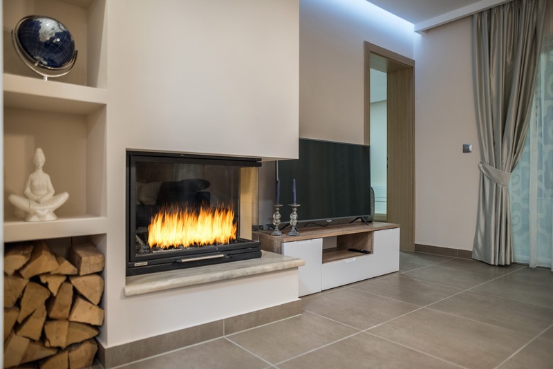 Kilátás nyílik a Zadar régióban található Villa H1581 konyhájára.