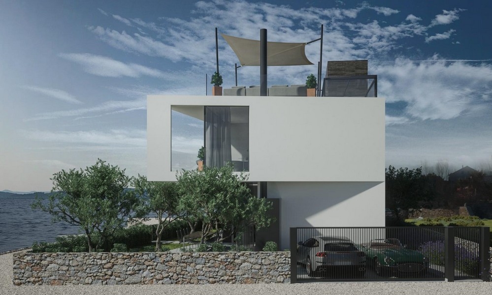 Modern luxusvilla az első sorban a tenger felé