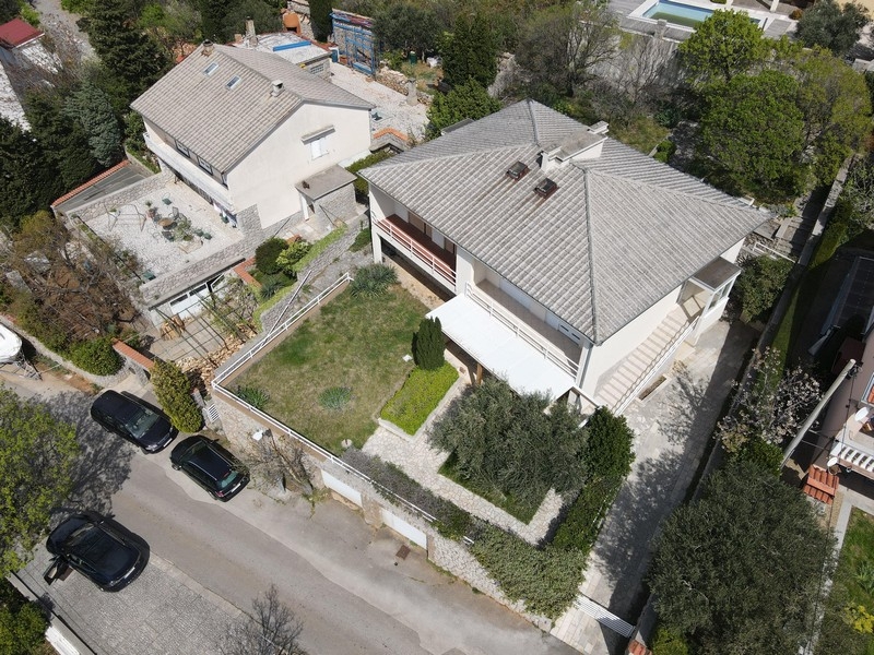 Ház Horvátország ikerház légi nézetű kerti telek