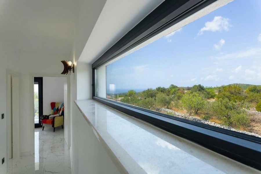 Kilátás a tengerre Horvátországban.