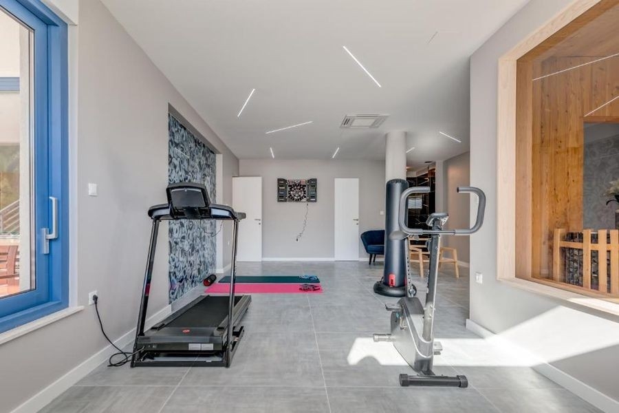 Fitneszterem szaunával