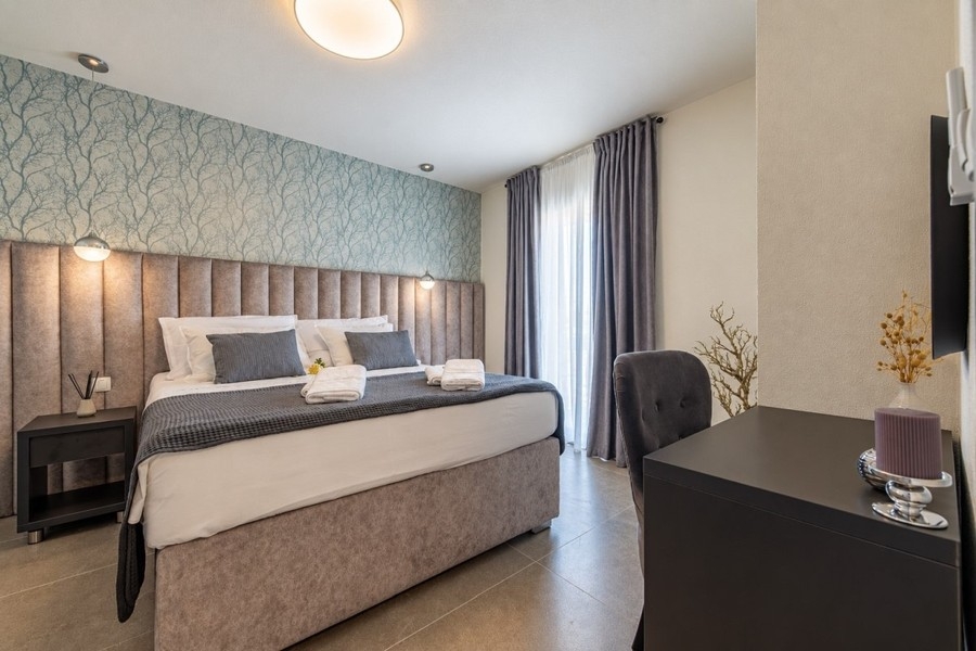 A két rogoznicai villa egyikének hálószobája