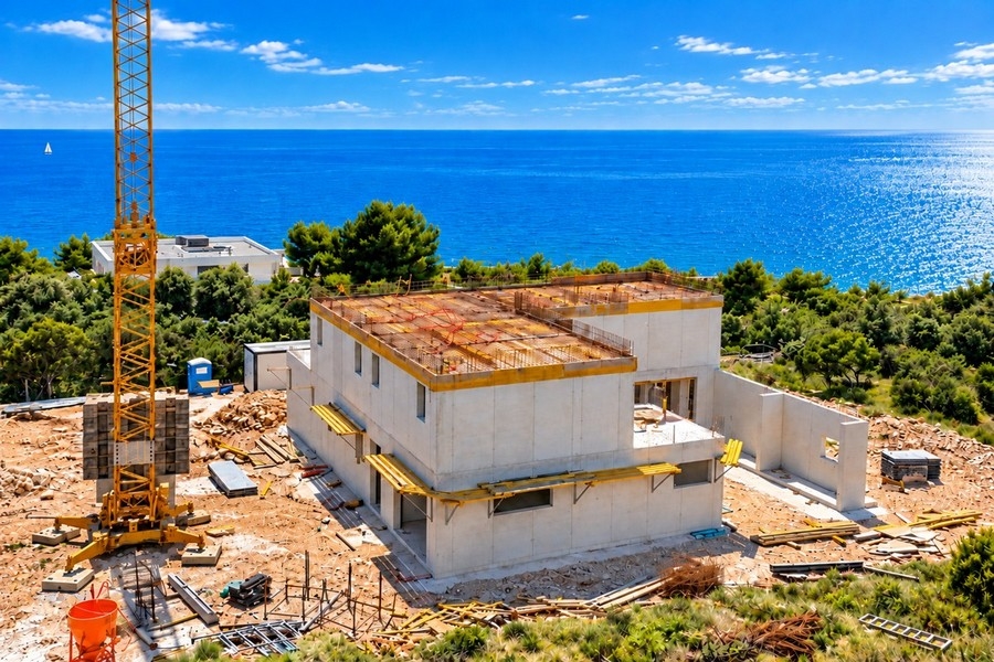A villa héja a part felett
