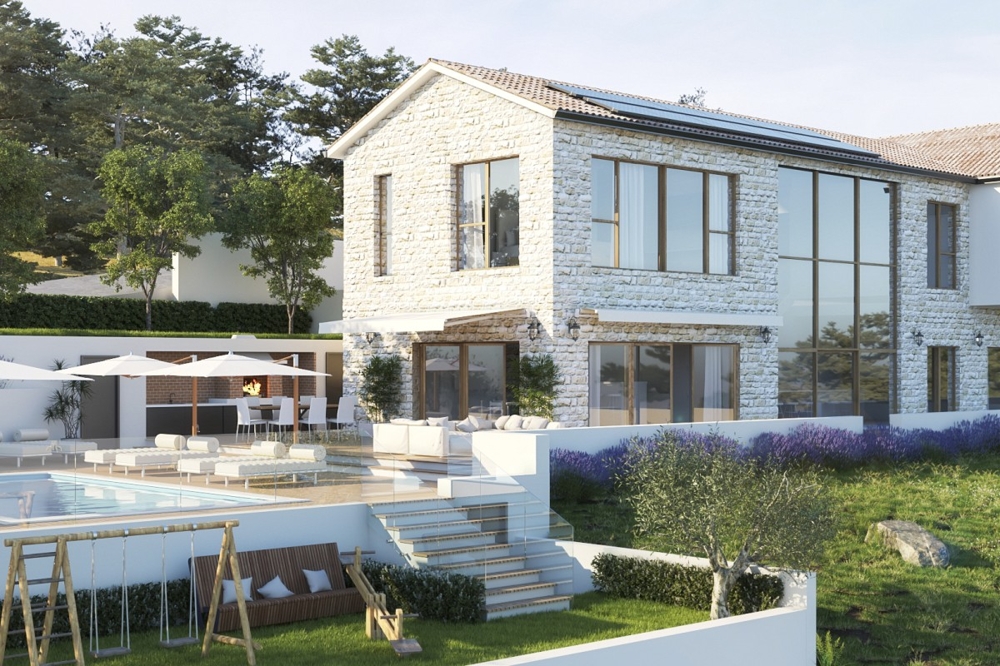 Villa medencére és tengerre néző kilátással Split közelében, Podstranában