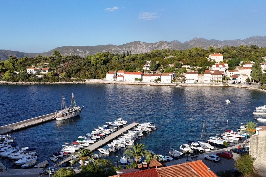 Kőház tengerre néző kilátással Korcula szigetén